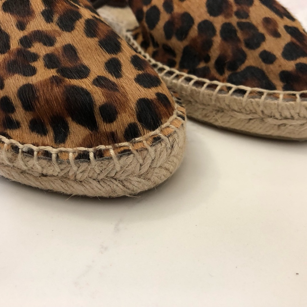 PICON leopard dyed pony hair handmade espadrille sandals SPAIN - Picture 7 of 10